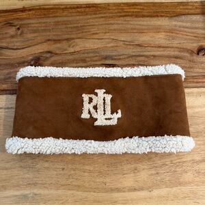 Ralph Lauren Suede Logo Headband
